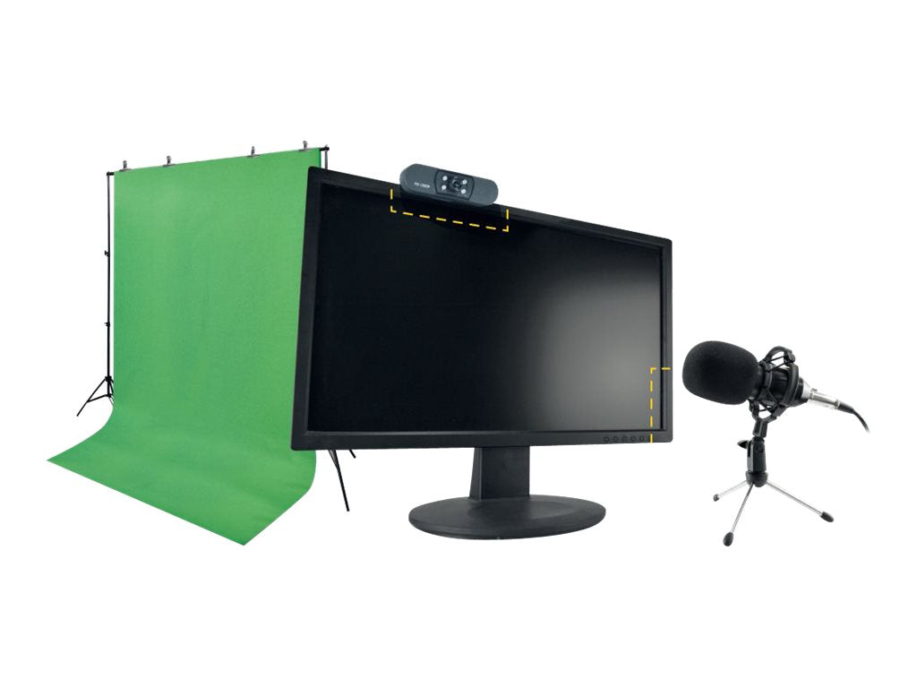 LEXIP X STEELPLAY Pro HD Streamers 4 en 1 Pack Micro+Wecam+Fond Vert+Trepieds x2