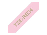 BROTHER Ruban tissus Or sur Rose 12mm (4m)