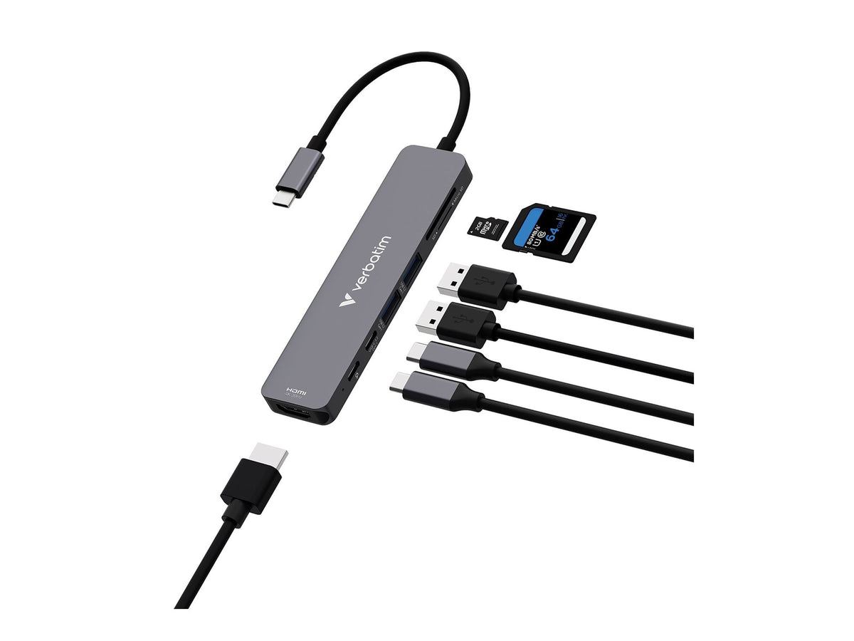 VERBATIM USB-C ESSENTIALS  MULTIPORT HUB 7 PORT WCF (P)