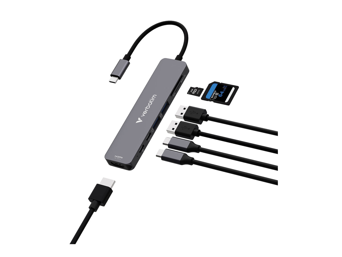 VERBATIM USB-C ESSENTIALS  MULTIPORT HUB 7 PORT WCF (P)