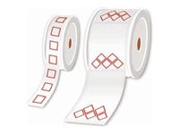 BROTHER Pre-cut label on rolls 50 x 25 mm - Orange / 1000 units per roll