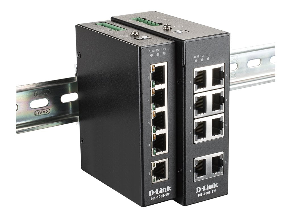 D-LINK 8-Port Unmanaged Layer2 Fast Ethernet Industrial Switch
