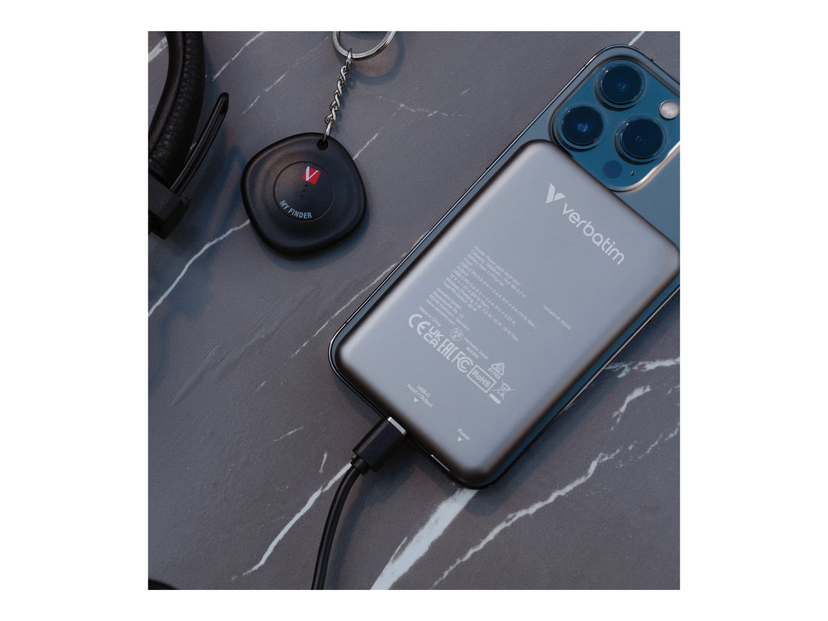 VERBATIM CHARGE N GO MAGNETIC WIRELESS POWER BANK 5000 GREY WCF (P)