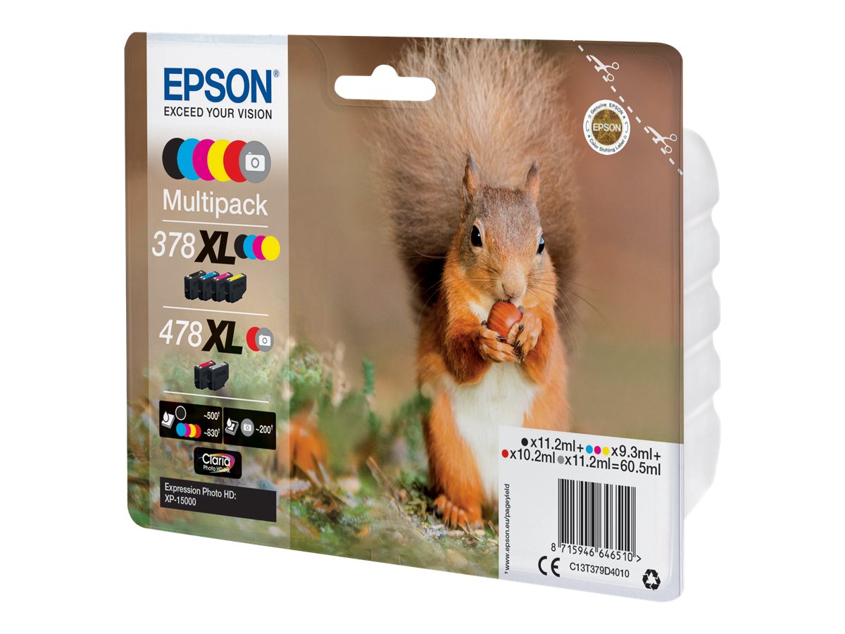 EPSON 1LB Multipack 6 colours 378XL/478XL Squirrel incl. R/G Clara Phto HD Ink