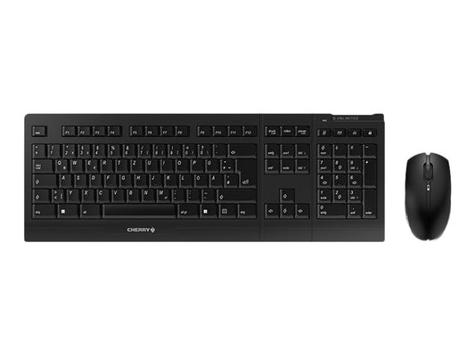CHERRY B.UNLIMITED 3.0 Desktop Black Wireless MultiMedia Desktop with laser engraving - AES encryption per USB (DE)