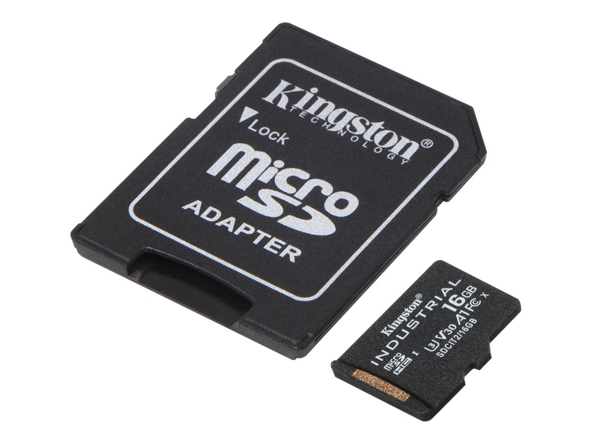 KINGSTON 16Go microSDHC Industrial C10 A1 pSLC Card + SD Adapter