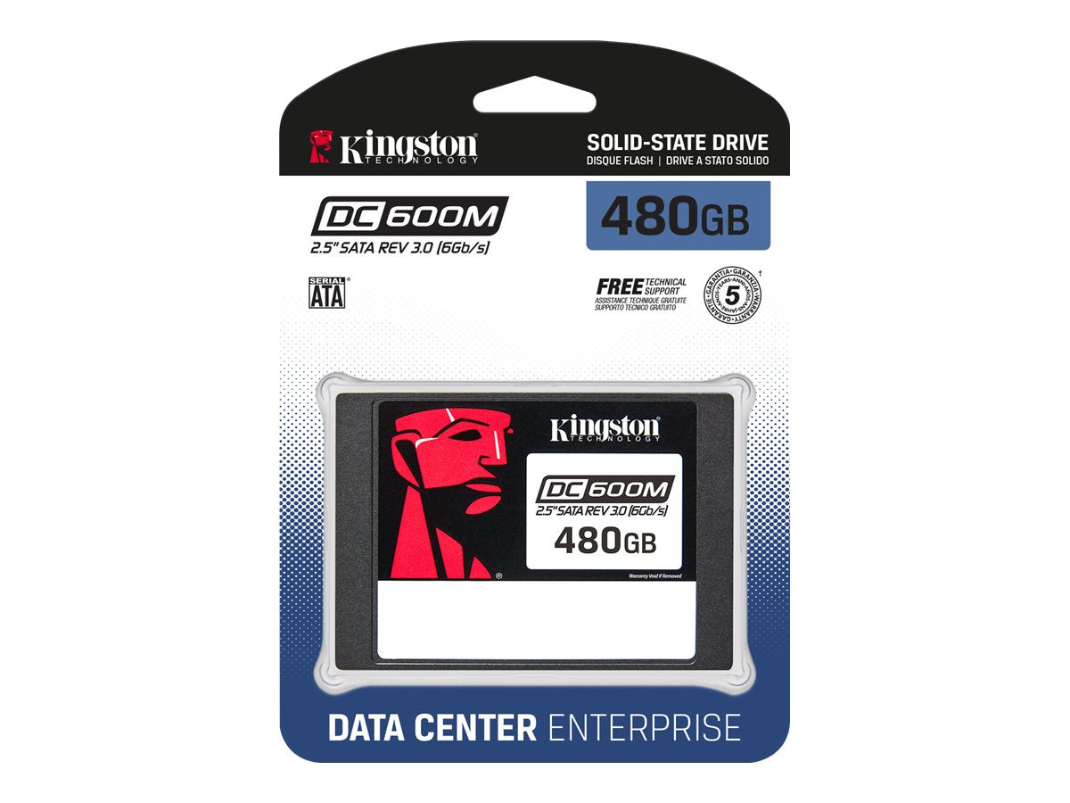 KINGSTON 480Go DC600M 2.5p SATA3 mixed-use data center SSD for enterprise servers and NAS (VMWare Ready)