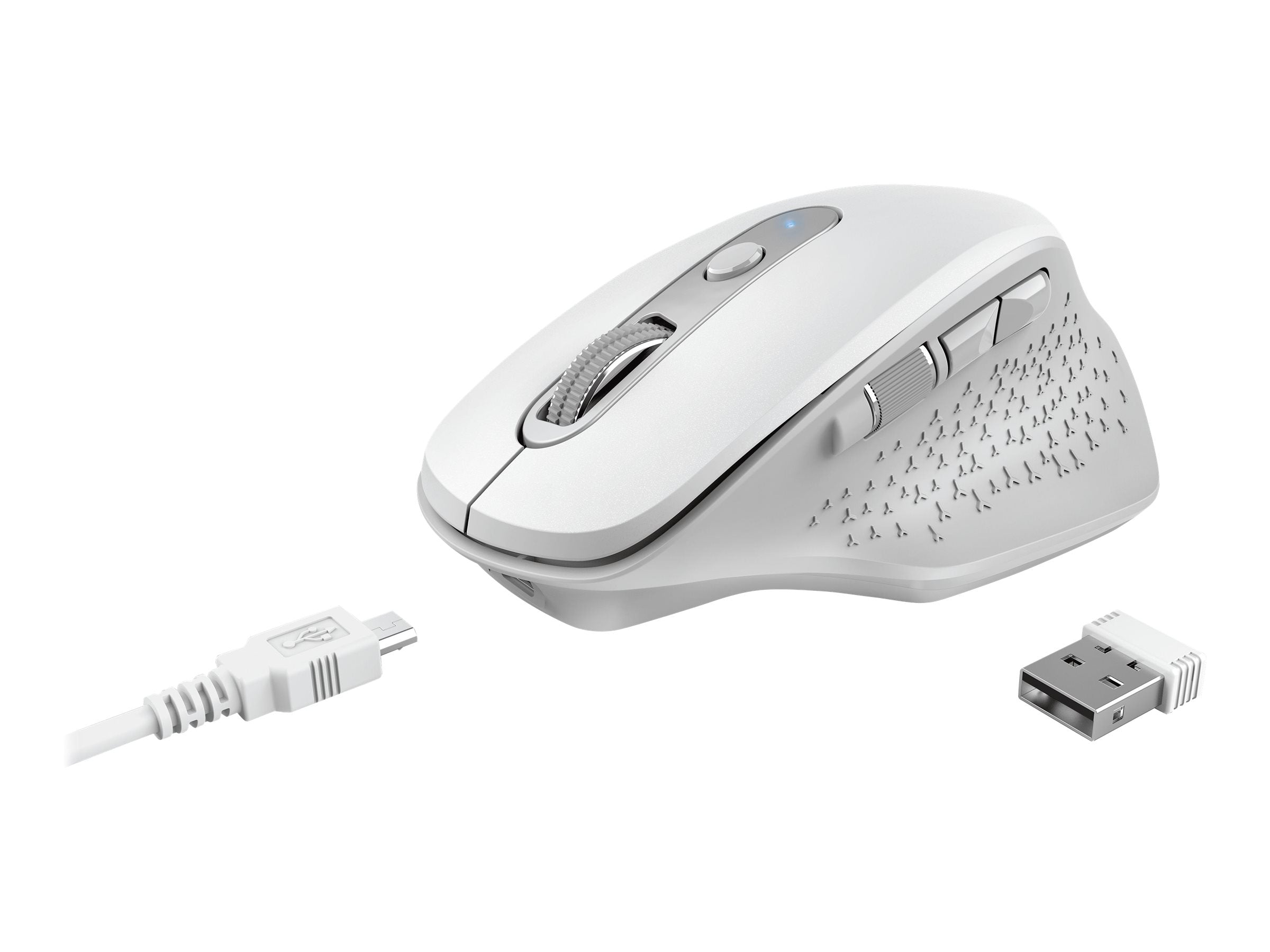 TRUST Souris sans fil OZAA Compact multi-connexion - Blanche