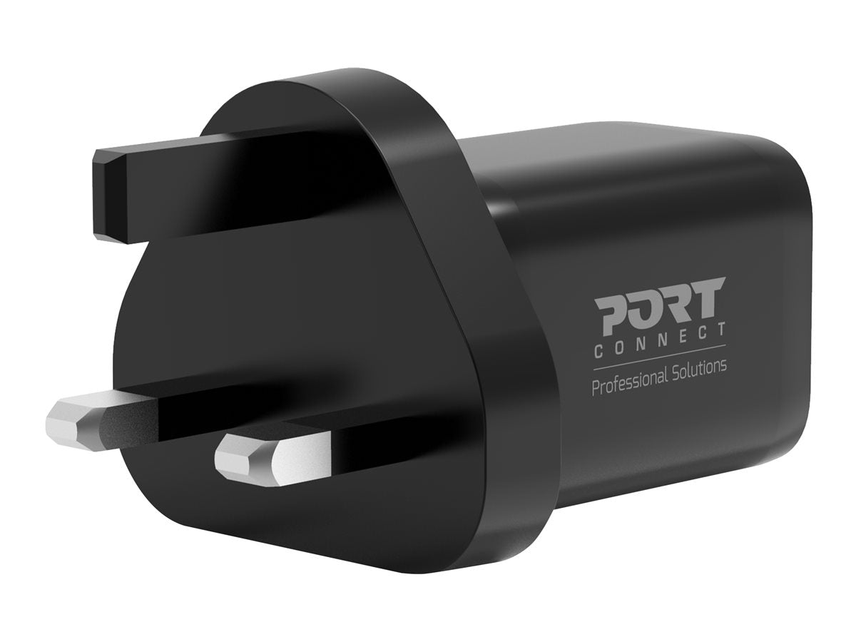 PORT DESIGNS 65W Gan Charger USB-C & USB-A Gallium Nitride Gan Technology More Efficient Smaller Lighter And Less Energy Consuming