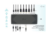 I-TEC USB 3.0/USB-C/Thunderbolt 3 Dualdock 1x5K 2x4K 60Hz 2xDP 2xHDMI 1xGLAN 4xUSB 3.2 2xUSB-C 3.2 Gen.2 1xAudio/Mic Jack PD 100W KL