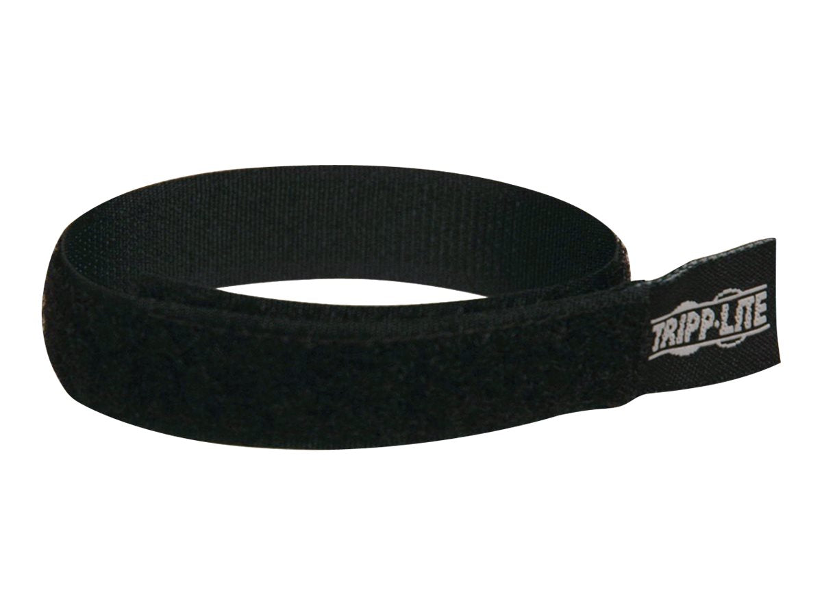 EATON TRIPPLITE 10in Hook and Loop Velcro Cable Management Ties 10-pack 10pc 10 Cable tie 25cm Black pack of 10