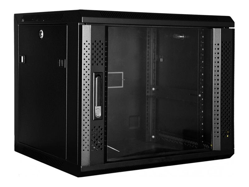 MCL IC6F99AL60P4512 - Coffret réseau mural 19p 12U profondeur 450 - Noir