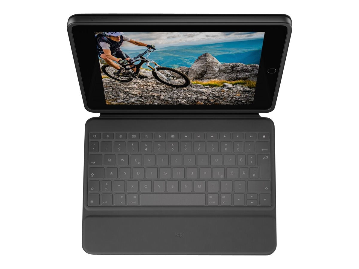 LOGITECH Rugged Folio 7th & 8th generation - Graphite - Fra