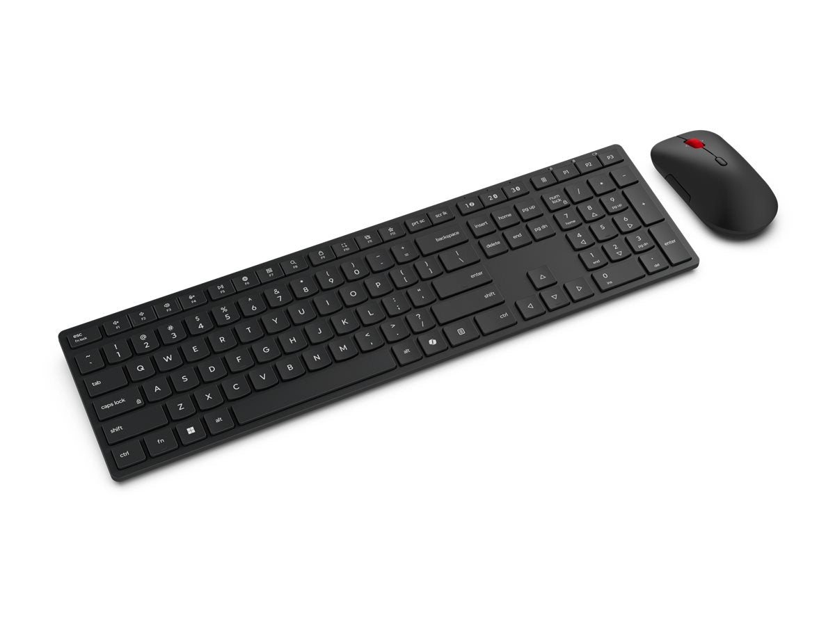 LENOVO Pro Combo 6000 Keyboard and mouse set wireless 2.4 GHz Bluetooth 5.3 AZERTY French eclipse black brown box (FR)