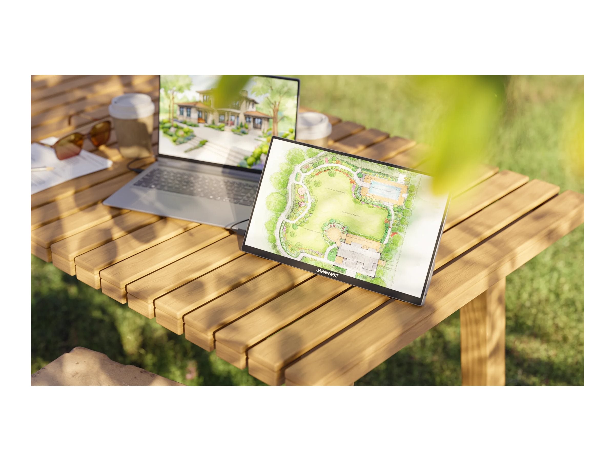 JAPANNEXT - Écran LCD Tactile Portable - 15.6p - 1920x1080 FHD - 60 Hz - ADS-IPS - 16 ms - Inclinable - Garantie 3 ans