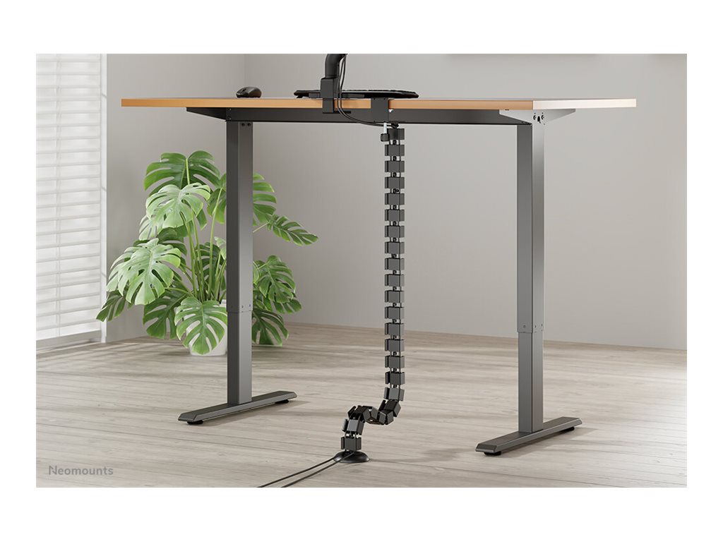 NEOMOUNTS Cable Spine Organizer for sit/stand desk frames clamp mounted black