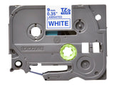 BROTHER P-TOUCH TZE-223 bleu sur blanc 9mm