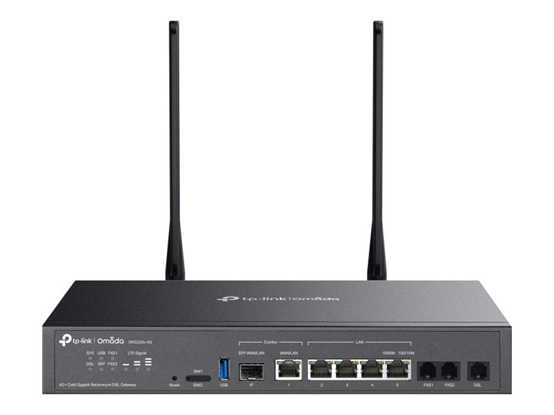 TP-LINK Omada 4G+ Cat6 Gigabit Rackmount DSL Gateway