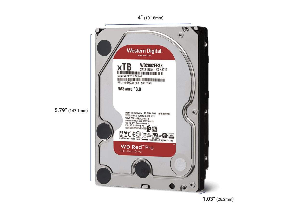 WD Red Pro 6To 6Gb/s SATA HDD 3.5p