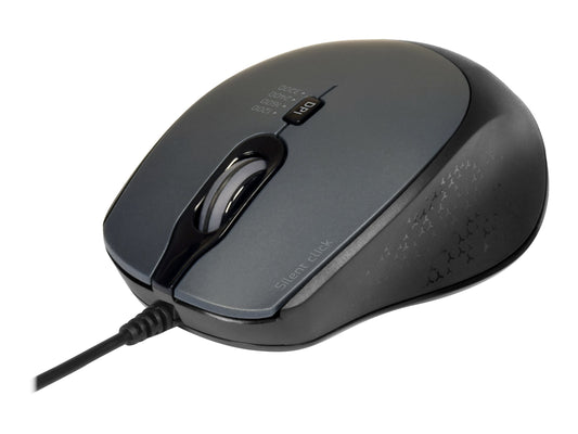 PORT DESIGNS Mouse Office Wired Silent Pro Black Bulk