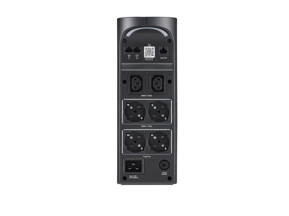 APC Back-UPS Pro UPS tower RGB lights AC 230V 1320Watt 2200VA 1-phase output connectors 6 Black midnight