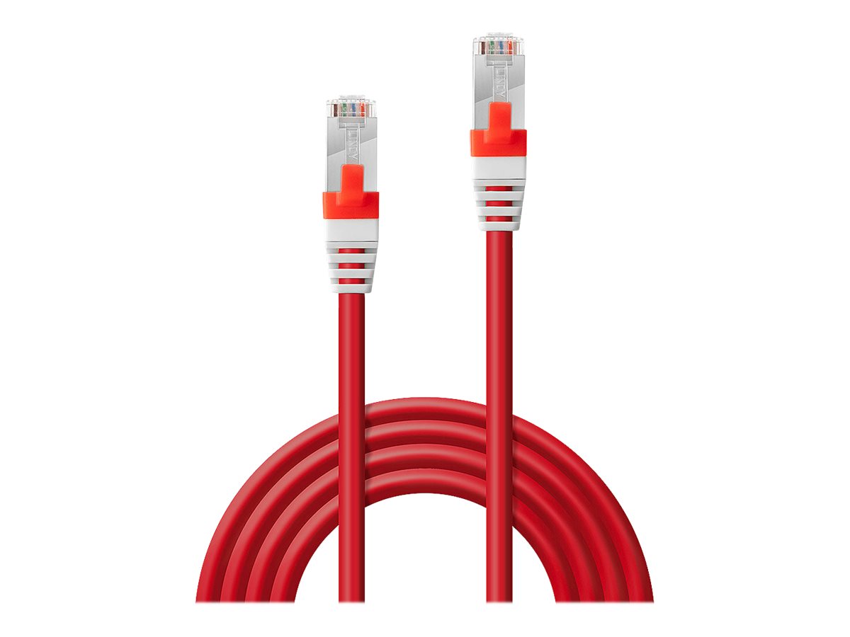 LINDY S/FTP Cat.6A Cable Red 3m LSOH incl. Testprotocol