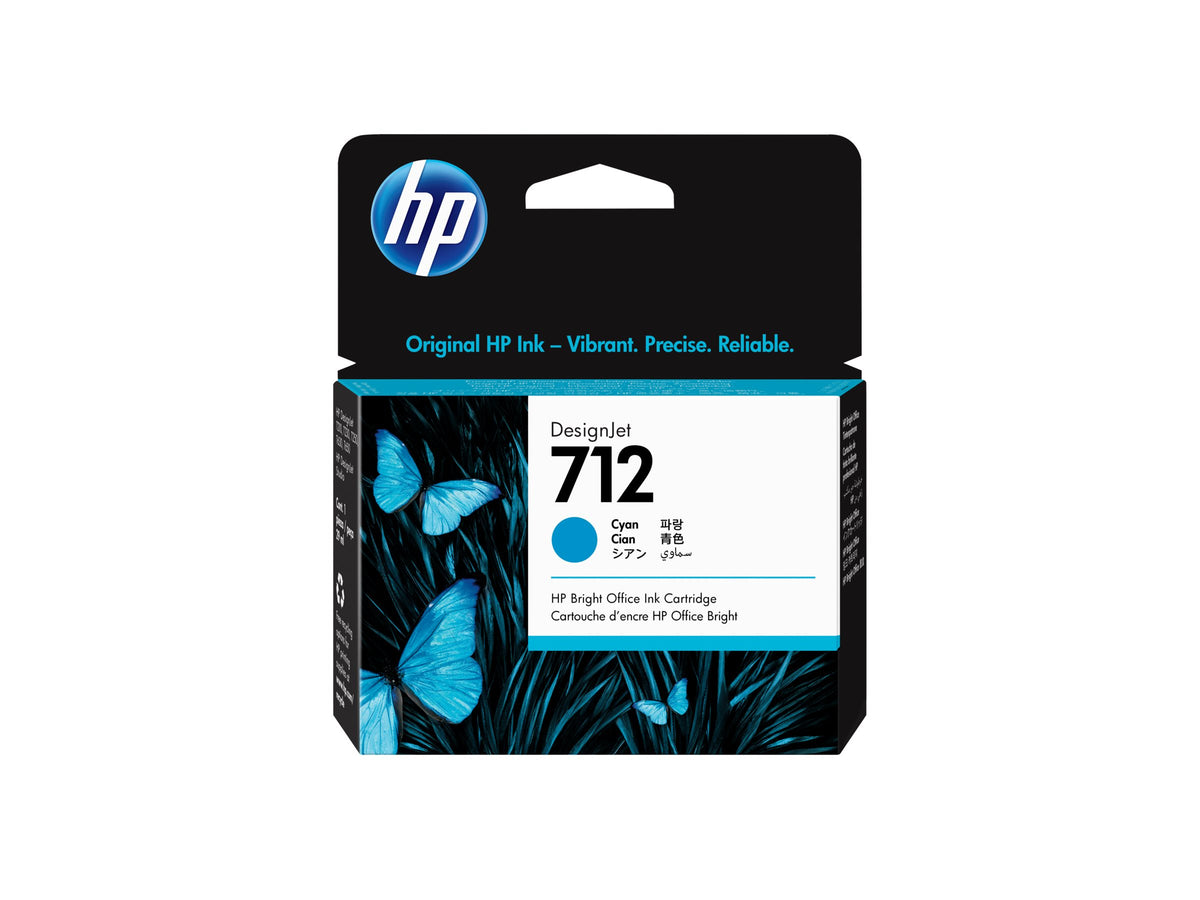 HP 712 29-ml Cyan DesignJet Ink Cartridge
