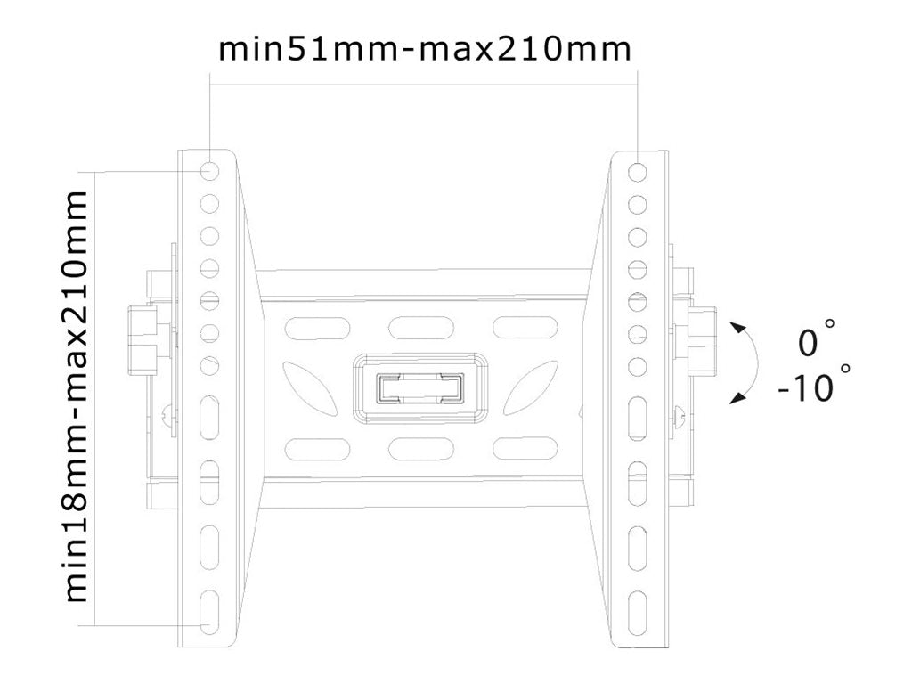 NEOMOUNTS LED-W220 Support pour écran mural 22-40p - inclinable