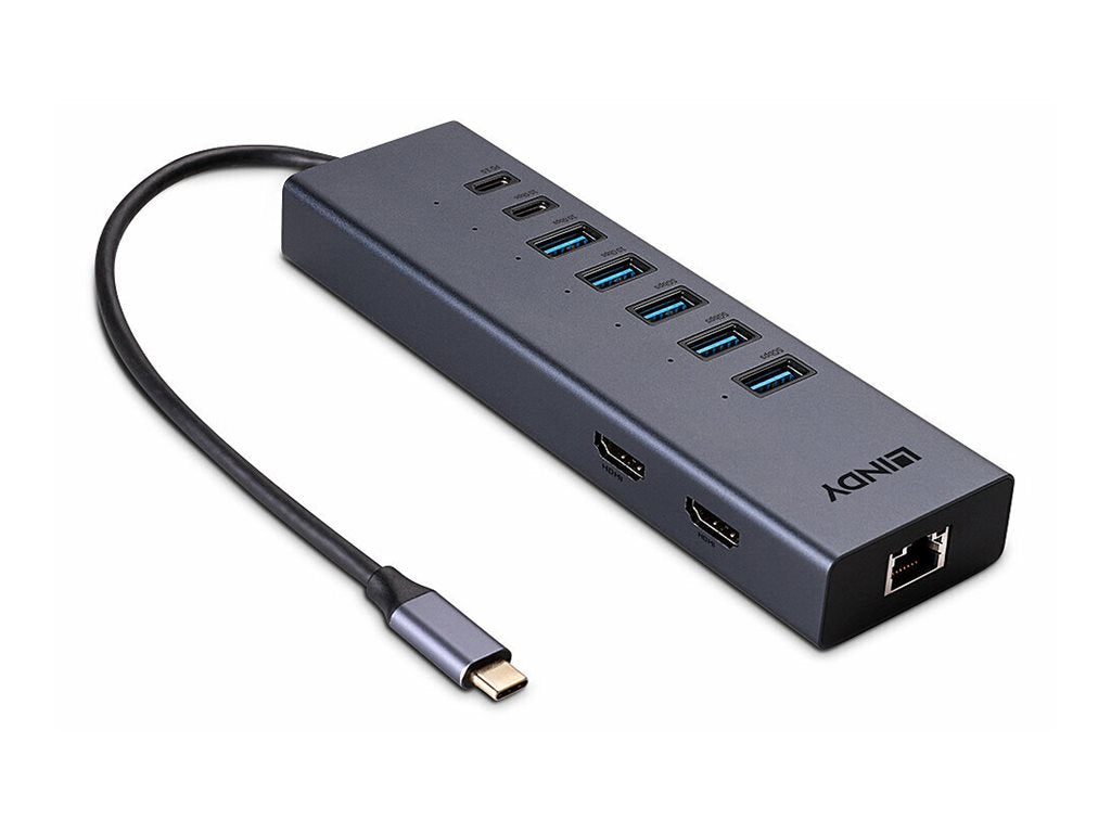 LINDY USB-C Laptop Mini Docking Station 2x 4K HDMI