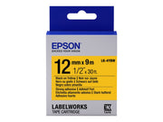 EPSON strong adhesive blk on yellow LC-4YBW9 LabelWorks 12mm/9m