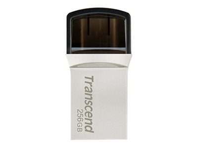 TRANSCEND 256Go USB 3.1 Pen Drive OTG Type-A&C Silver