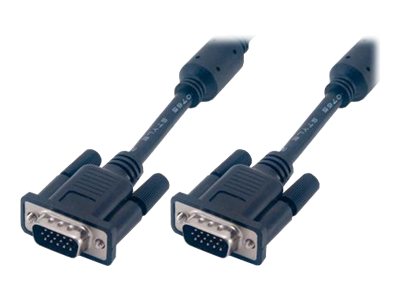 MCL - Câble SVGA HD15 mâle / mâle surblindé 3 coax + 9 fils - 20m Noir
