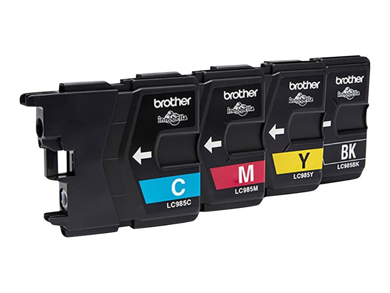 BROTHER LC-985 cartouche d encre noir et tricolore capacité standard nr: 300 pages, cl: 260 pages 4-pack blister sans alarme