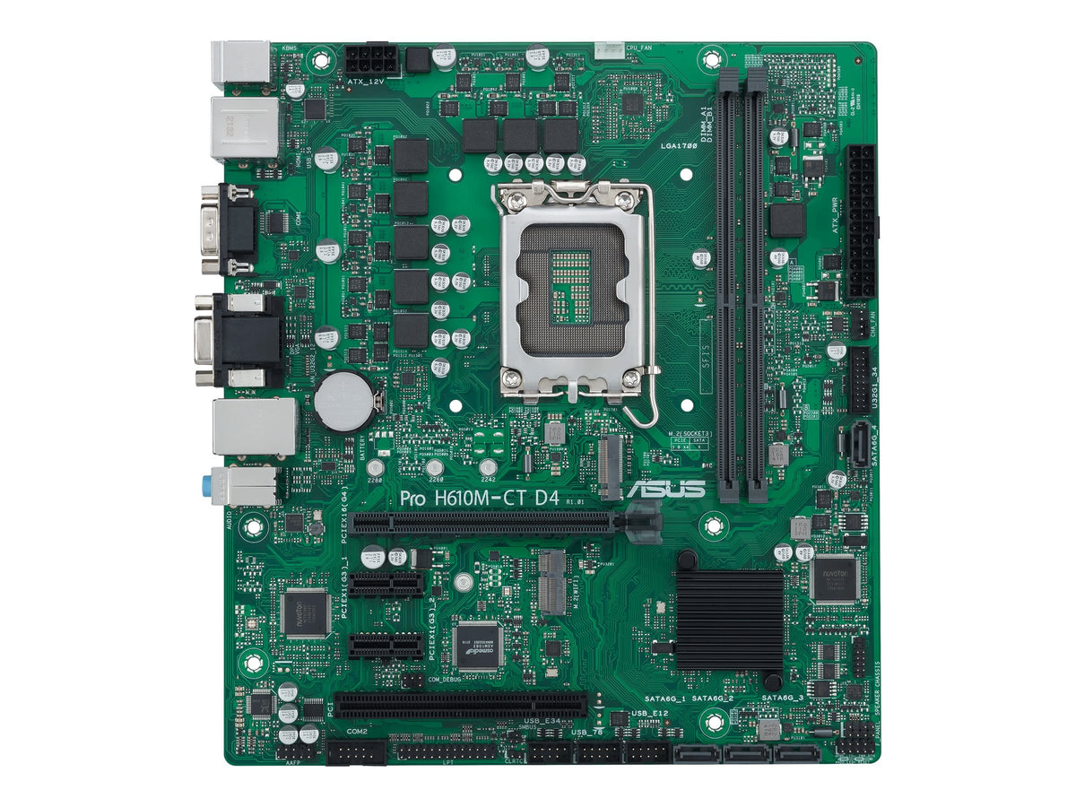 ASUS PRO H610M-CT D4-CSM LGA1700 2DDR4 microATX 4x SATA MB 1xHDMI 1xDP 1xD-Sub 1xM.2