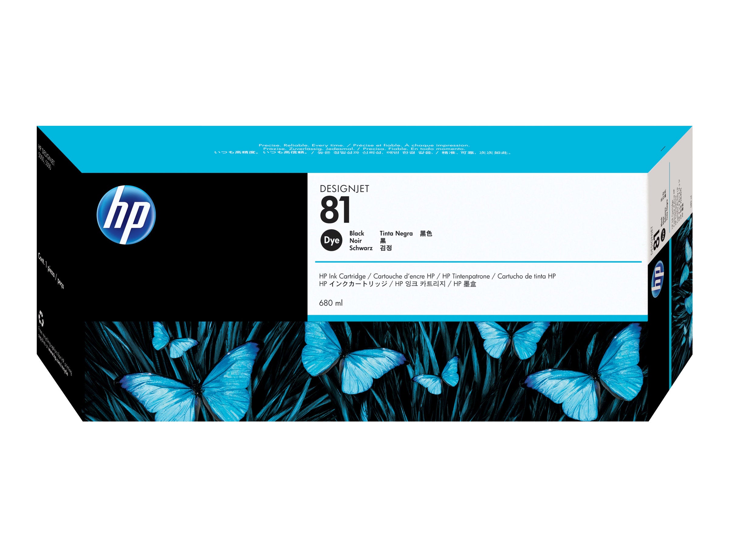 HP 81 original dye Ink cartridge C4930A black standard capacity 680ml 1-pack