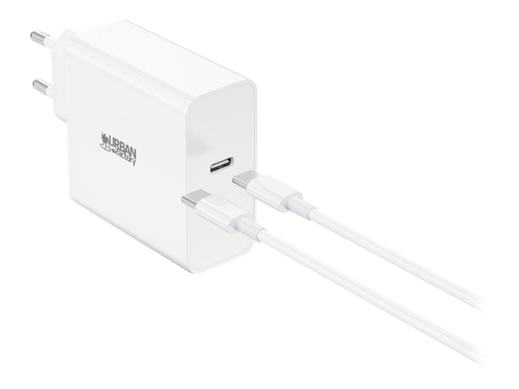 URBAN FACTORY Powee Chargeur Secteur USB-C 65W Blanc