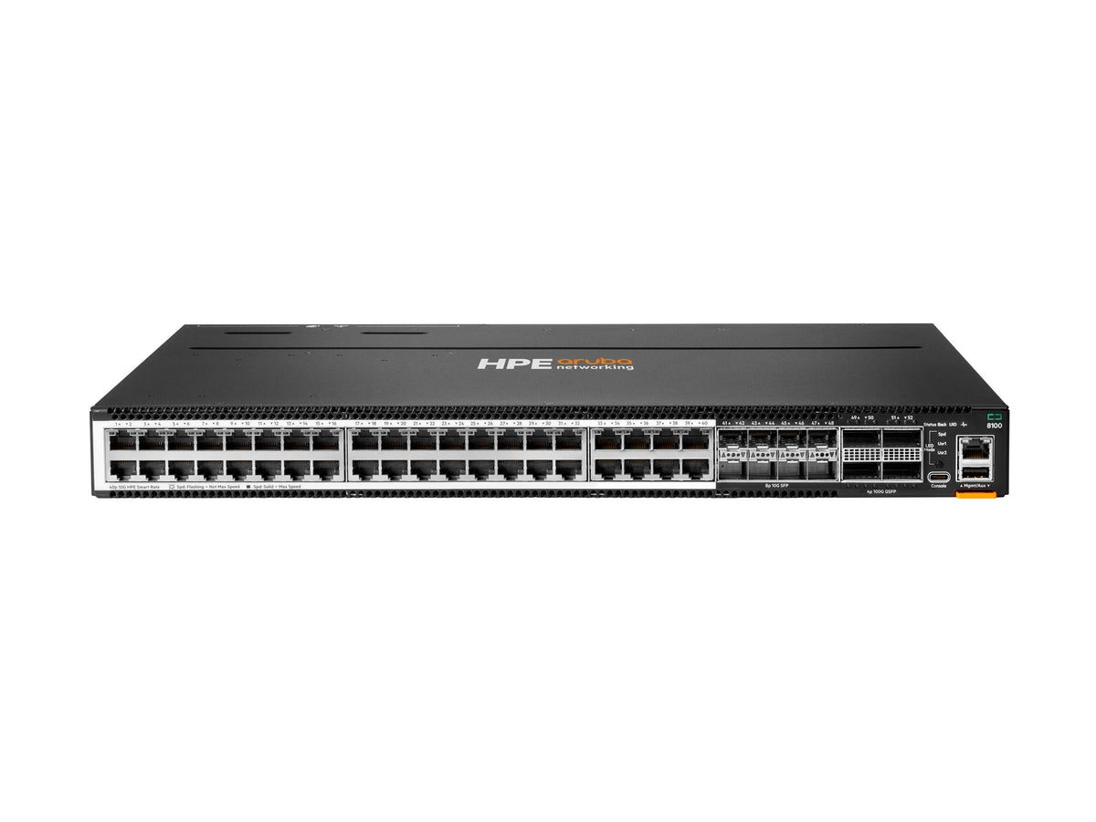 HPE Aruba Networking CX8100 40x10G Base-T 8x10G SFP+ 4x40/100G QSFP28 BF 3Fan 2ACPSU SW Bundle EU en