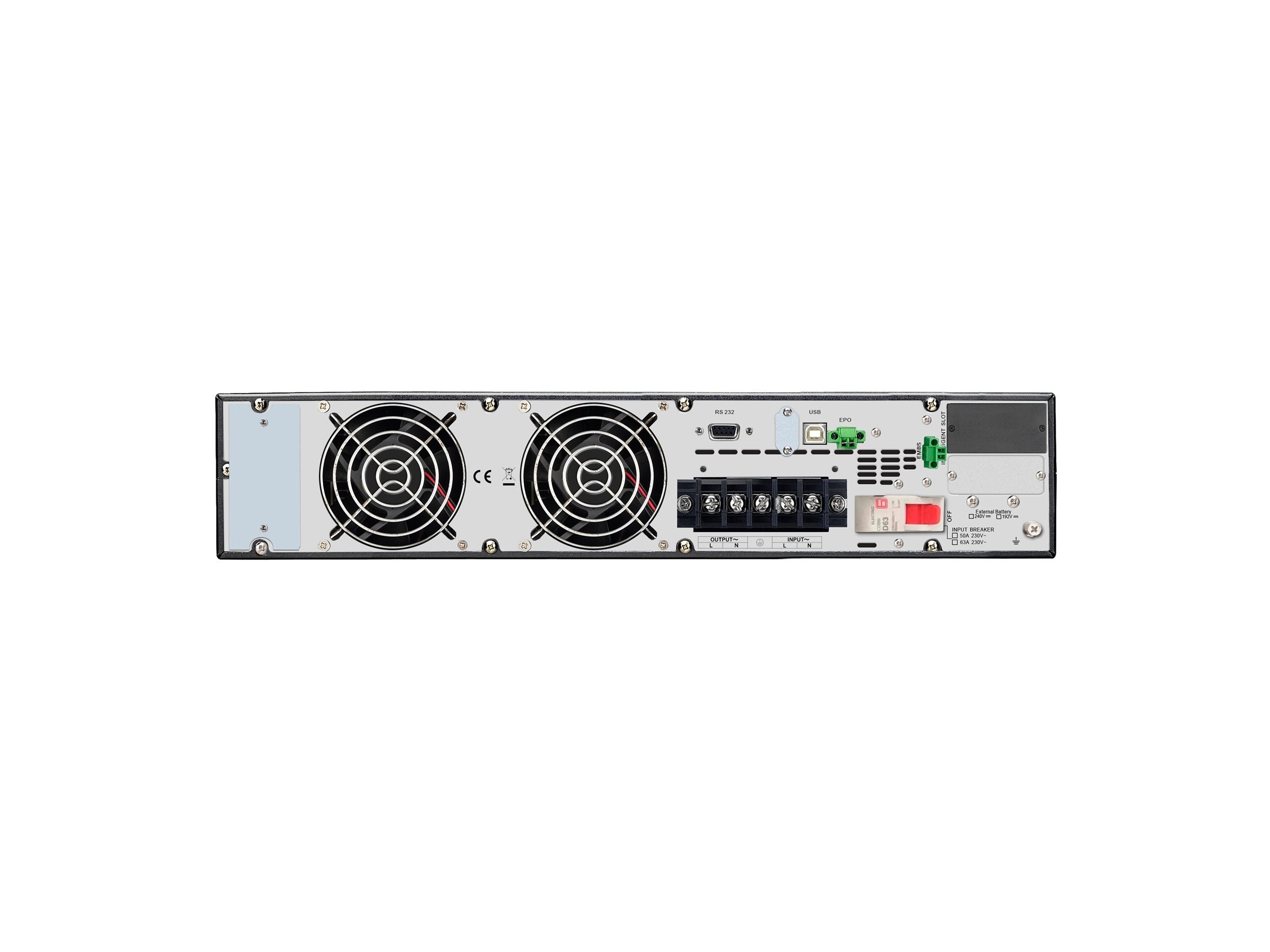 APC Easy UPS SRV SRV10KRILRK UPS Rack AC 220-240V 10000Watt 10000VA 1-phase USB RS-232 oc 1 2U with Rail Kit External Battery Pack