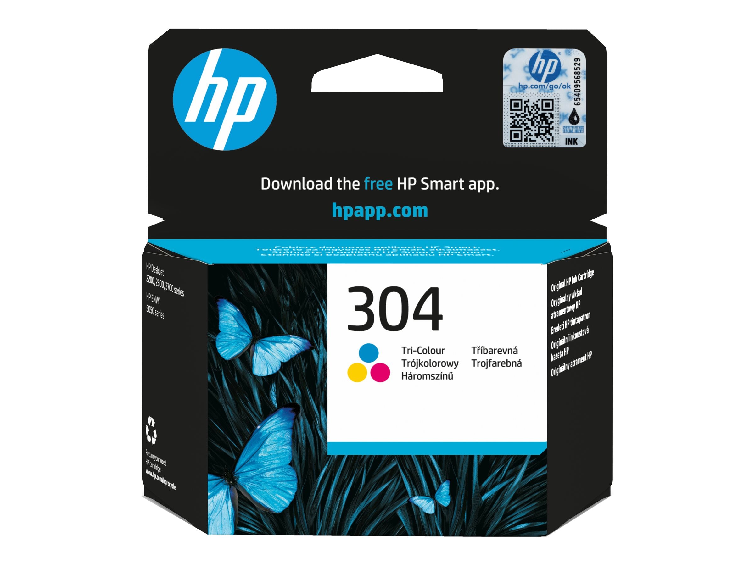 HP 304 original Ink cartridge N9K05AE 301 Tri-color Blister