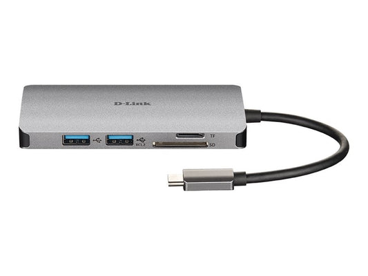D-LINK USB-C 6-en-1 HDMI SD /microSD card reader and charging
