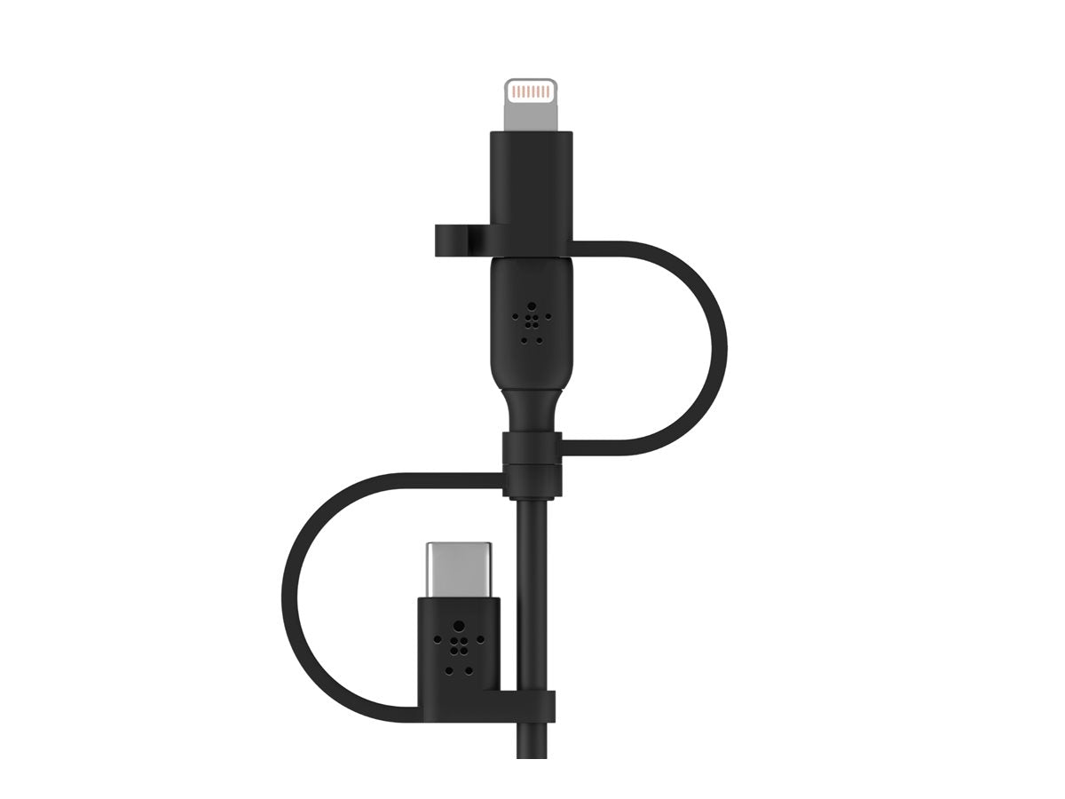 BELKIN Cable USB-A vers USB-C Lightning et MicroUSB