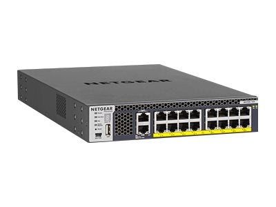 NETGEAR M4300 Managed Switch 16x10GBASE-T Copper Ports APS600W PSU for PoE Applications 500W PoE Budget All Ports PoE +