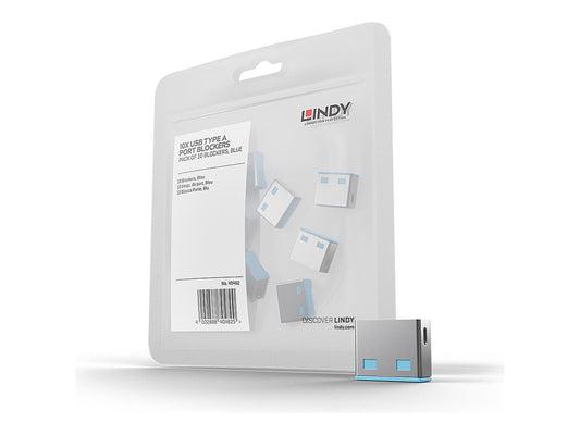 LINDY Bloqueurs de ports USB 10 pièces Bleu