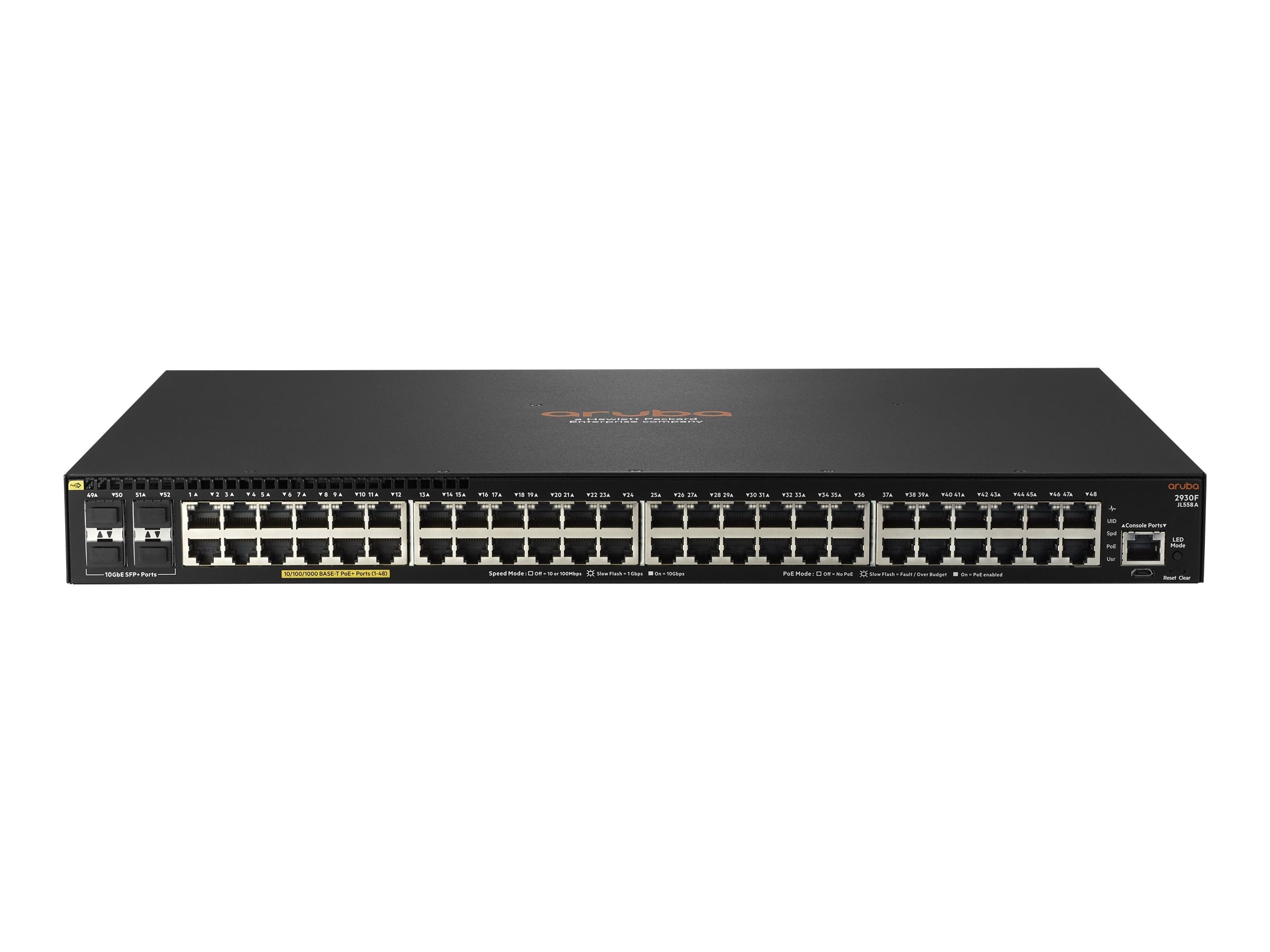 HPE Aruba 2930F 48GPoE+4SFP+740W Swch Europe - English localization
