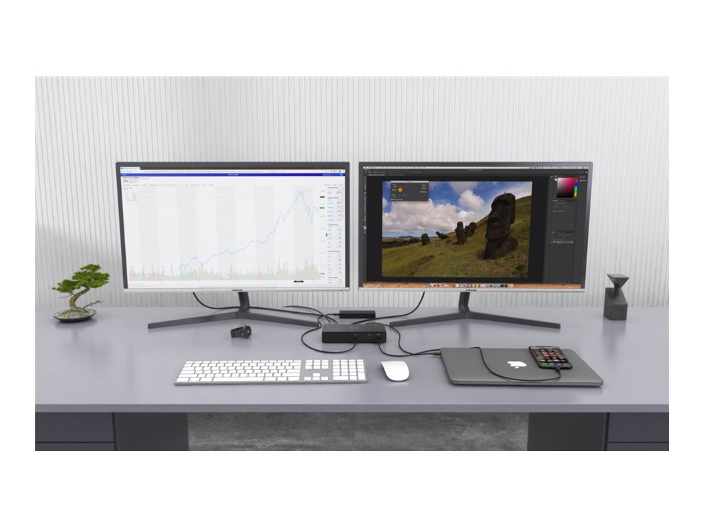 I-TEC Thunderbolt3/USB-C Dual DisplayPort 4K Docking Station 2xDP 1xGLAN 1xUSB 3.1 2xUSB 3.0 2xUSB-C Data 1xAutio/Mic 85W PD KL