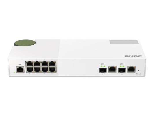 QNAP QSW-M2108-2C 8 port 2.5Gbps 2 port 10Gbps SFP+/ NBASE-T Combo web managed switch