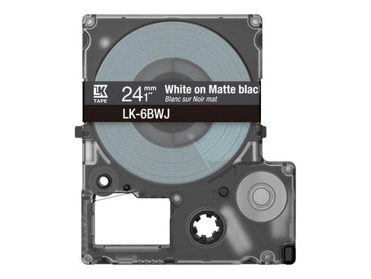 EPSON Matte Tape Black/White 24mm 8m LK-6BWJ
