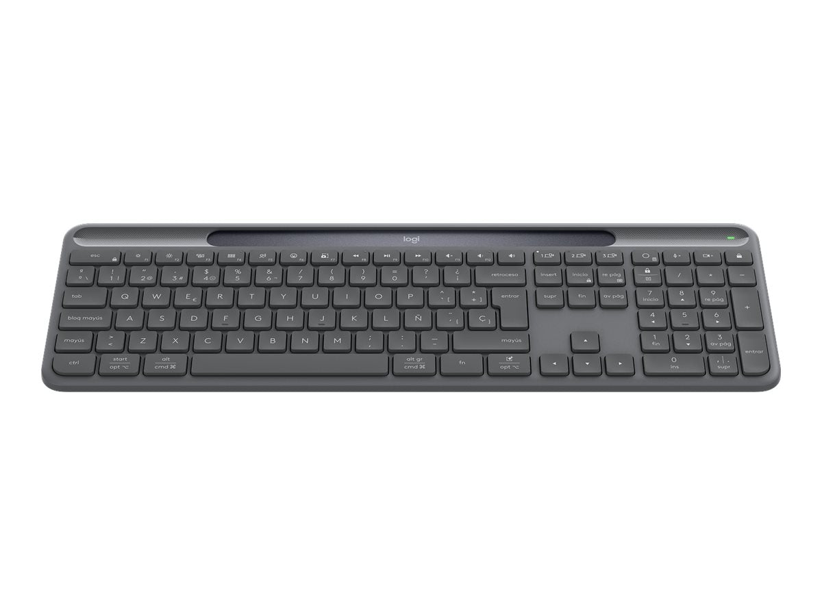 Logitech Signature Slim Solar+ K980 for Business clavier Universel RF sans fil + Bluetooth QWERTY Nordique Graphite