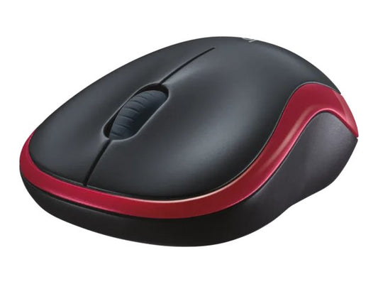 LOGITECH M185 Mouse optical wireless 2.4 GHz USB wireless receiver red