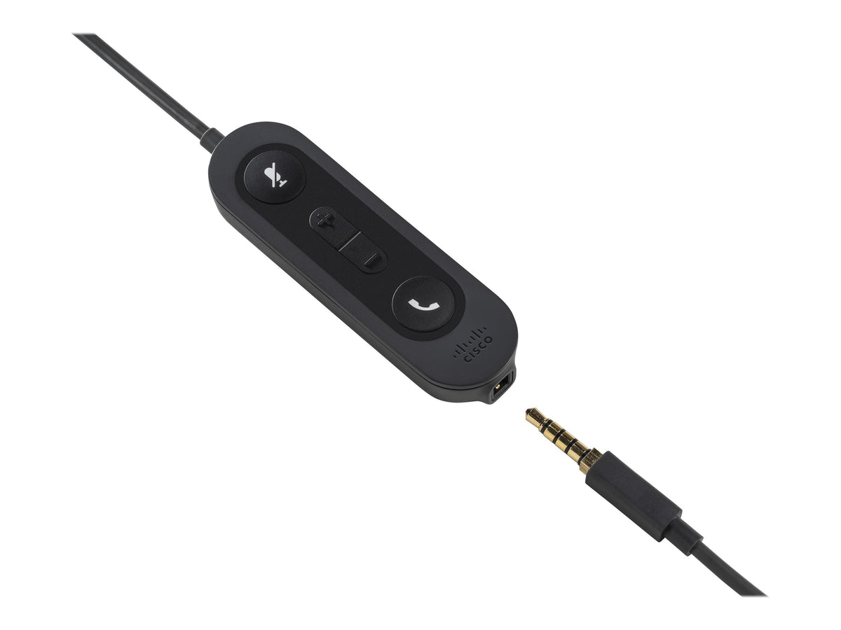 CISCO Headset 521 Wired Single 3.5mm + USBC Headset Adapter